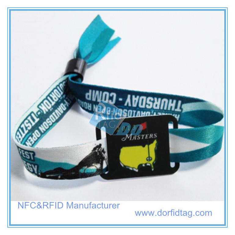 ticketing NFC based identification ICODE SLI RFID textile wristband